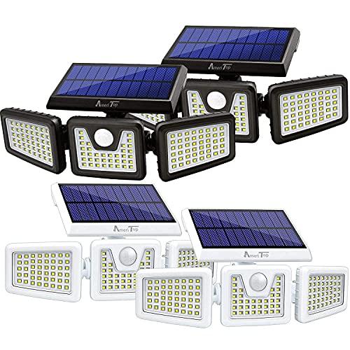 Bundle - 2 Pack Black LED Solar Motion Sensor Lights