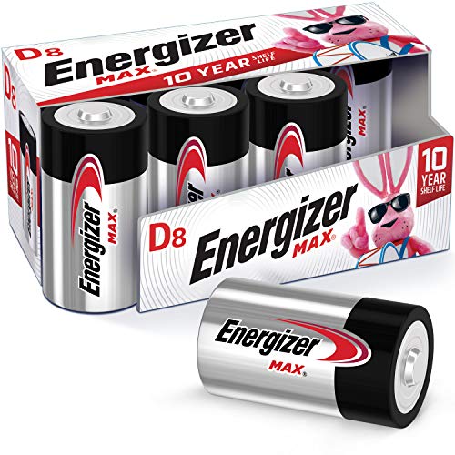 Energizer Max D Batteries, Premium Alkaline D Cell Batteries
