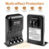PKCELL Rechargeable AA Batteries NiZn 1.6V 2500mWh - 4-Count with Ni-Zn AA/AAA Battery Charger for Long-Lasting Power