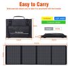 40W Foldable Solar Panel with USB QC 3.0, 12-15V DC Output