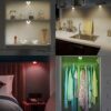 AA Battery Powered Dimmable Puck Lights with Remote