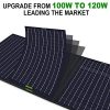 120W Foldable Solar Panel Charger: Power Your Portable Station, RV Battery, Perfect for Jackery/Rockpals Generators with 20A Controller