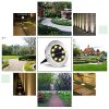 Otdair Solar Ground Lights, 8 LED Warm Light Outdoor