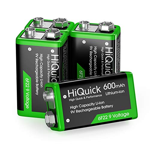 9 Volt Rechargeable Batteries for Smoke Alarm Detectors