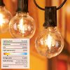 29Feet Solar String Lights Outdoor G40 Patio Lights