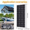 100W Monocrystalline Solar Panel Kit - Powerful PV Module for Efficient Battery Charging, Ideal for RV, Boat, Camper, and Off-Grid Applications