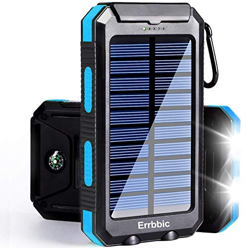 Solar Power Bank Portable Charger 20000mah Waterproof