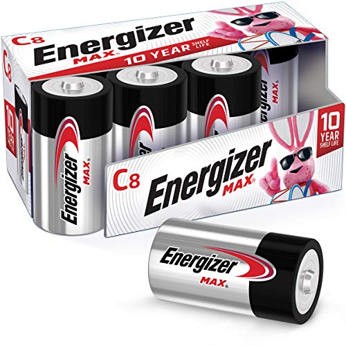 Energizer MAX C Batteries, Premium Alkaline C Cell Batteries