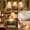 2-Pack Rechargeable Motion Sensor Cabinet Lights! USB Powered and Easy to Install, Ideal for Wardrobes, Closets, and Cabinets. Enjoy Warm White Light Where You Need It.