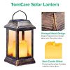 TomCare Solar Lights Outdoor Flickering Flameless