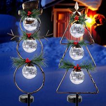 MAGGIFT Christmas Outdoor Solar Stake Lights