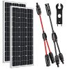 200W Solar Panels 12V with Solar Connectors Y Branch