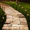 10PK Mini Solar Torch Light with Dancing Flickering Flame