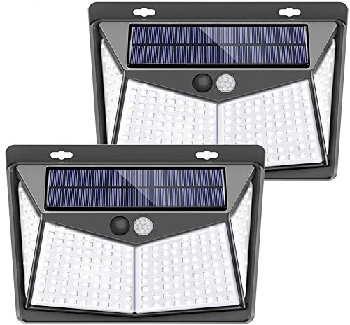 SEZAC Sensor Solar Lights Outdoor 270° Wide Angle