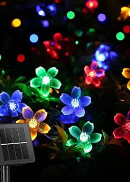 ITICdecor Solar Flower String Lights Outdoor Waterproof