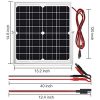 Solar Panel Kit 20W 12V - Efficient Battery Trickle Charger with Waterproof Controller, Ideal for Boats, Cars, RVs, Motorcycles, and Marine Applications