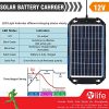 Upgraded Waterproof 12W Solar Battery Charger, Maintainer Pro