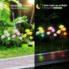 Outdoor Solar Garden Lights - RECHOO 3 Pack Decorative Rose Flowers with 7-Color Changing LEDs, Waterproof Landscape Lights for Garden, Patio, Yard