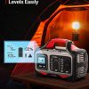 ROCKPALS 300W Portable Power Station – 280Wh Solar Generator with Pure Sine Wave AC Outlet & USB-C for Camping & Emergencies