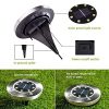 Otdair Solar Ground Lights, 8 LED Warm Light Outdoor
