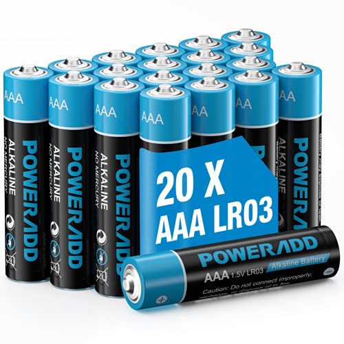 POWERADD AAA Alkaline Batteries Long Lasting