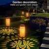Outdoor Solar Pathway Lights - 6 Pack Decorative Metal Retro Lights for Path, Garden, Patio - Waterproof Landscape Lighting with Beautiful Patterns