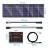 100W Portable Solar Panel Kit with Stand Foldable