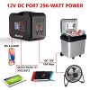 296Wh Portable Power Station – 80000mAh Solar Generator with 300W Output & 2 AC Outlets for Camping, CPAP & Backup Power