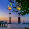 MAGGIFT 2 Pack Solar Outdoor Wind Chimes