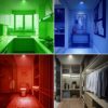 Battery Operated Wireless LED Ceiling Lights - Set of 2 for Colorful Mood Lighting in Hallways, Closets, Bedrooms, and Bathrooms