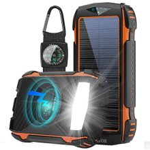 Solar Power Bank, BLAVOR Wireless Phone Charger