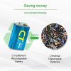USB Rechargeable 9V Batteries - Powering Your Devices with Ease (2 Packs, 400mAh)