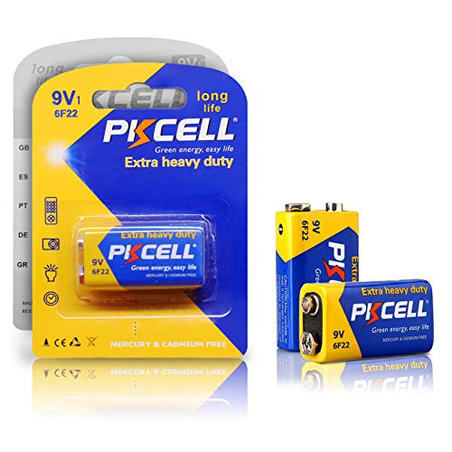 PKCELL 9V Dry Battery (2 Count) – Ultra Long-Lasting
