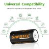 Shentec Rechargeable D Batteries 10000mAh – Long-Lasting, Eco-Friendly Ni-MH D Size Batteries (4 Pack) 🔋♻️