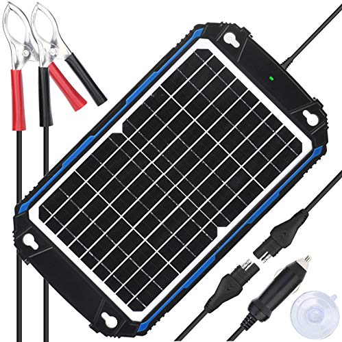 Upgraded Waterproof 12W Solar Battery Charger, Maintainer Pro