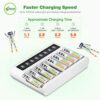 Battery Charger with AA AAA Rechargeable Batteries