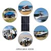 10W 12V Portable Solar Trickle Battery Maintainer with Cigarette Lighter Plug - Keep Your Vehicle Battery Charged Anywhere