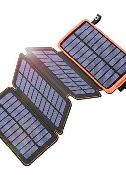 Tranmix Portable Solar Phone Charger with 4 Solar Panels