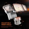 Illuminate Your Outdoors with 1600lm Bright Solar Security Light - Adjustable Heads for Enhanced Coverage and Separate Efficient Solar Panel