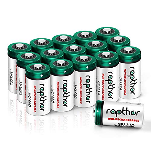 Rapthor CR123A Lithium Batteries 16 Pack