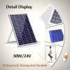 30W/24V Solar Panel Charger and Maintainer for Automotive, Marine, RV - Weatherproof