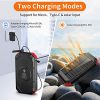 GRDE 30000mAh Solar Power Bank with Quick Charge & Wireless Charging – Waterproof, 6 Outputs, Ideal for Outdoor Adventures