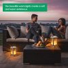 TomCare Solar Lights Outdoor Flickering Flameless