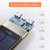 15000mAh Portable Solar Power Bank with Dual USB Ports and 15 LED Lights