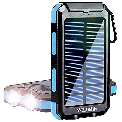 Solar Power Bank, YELOMIN 20000mAh Portable Solar Charger