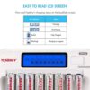 8-Bay Smart LCD AA/AAA NiMH/NiCd Charger + 8 AA NiMH Rechargeable Batteries