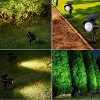 Solar Spot Lights Outdoor - 2 Pack, 360° Rotation, Waterproof, Warm White, for Garden, Flag Pole, Patio, Yard, Tree
