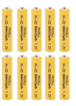 AAA NICD 1.2V 400mAh Rechargeable Batteries
