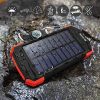 10,000mAh Solar Phone Charger with Dual Flashlight