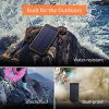 15000mAh Portable Solar Power Bank with Dual USB Ports and 15 LED Lights